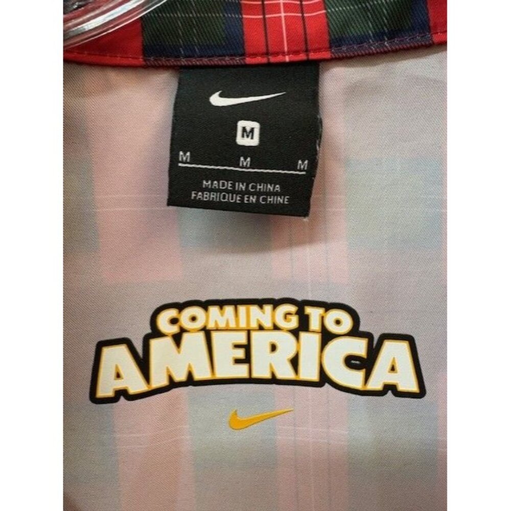Nike Giannis Coming to America Red Plaid Full Zip Track Jacket Size M CW4755-657 - Picture 3 of 5